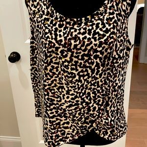 Cabi leopard print top brand new!
